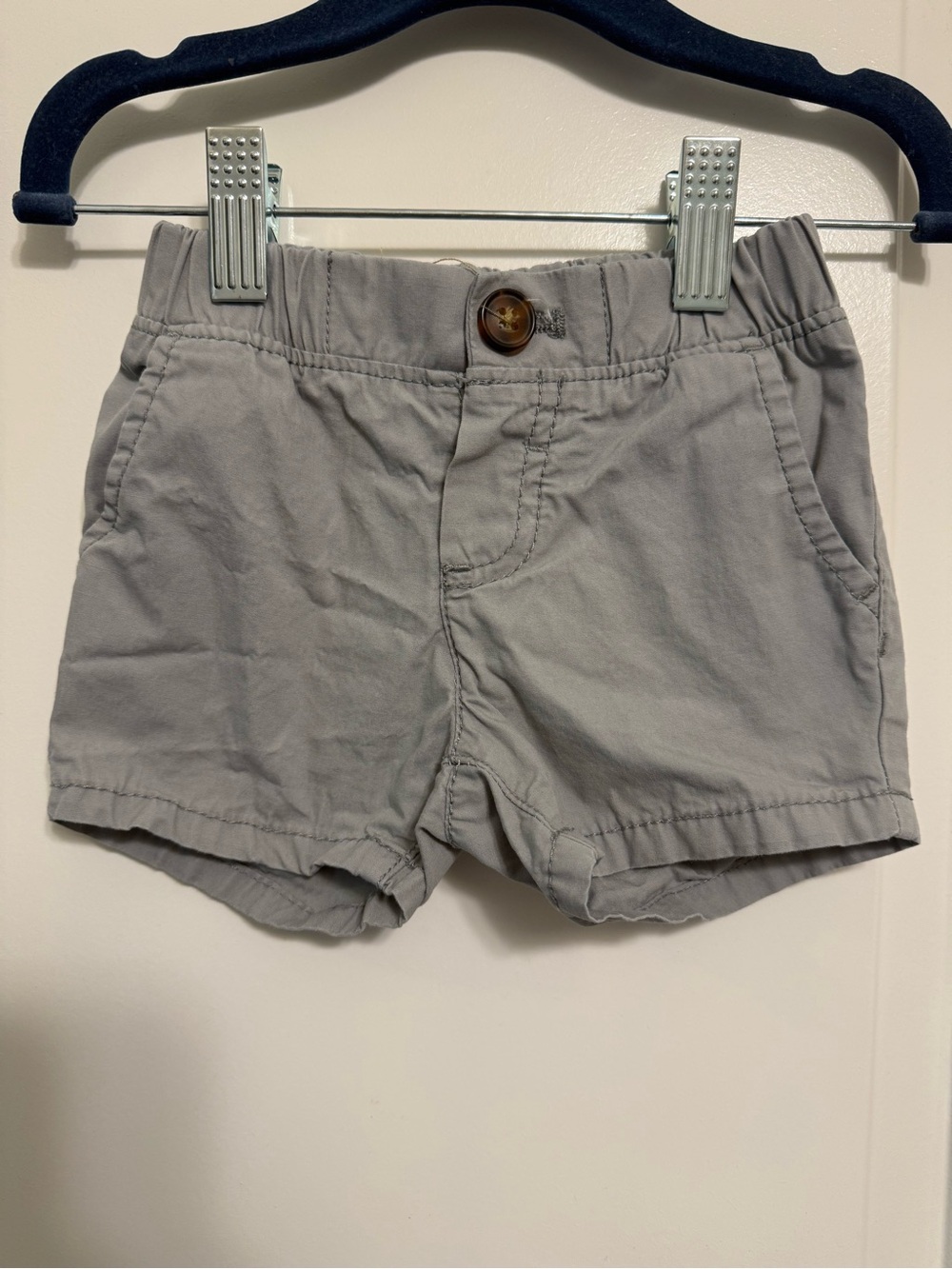 Carter's Light Gray Cotton Pull-On Shorts